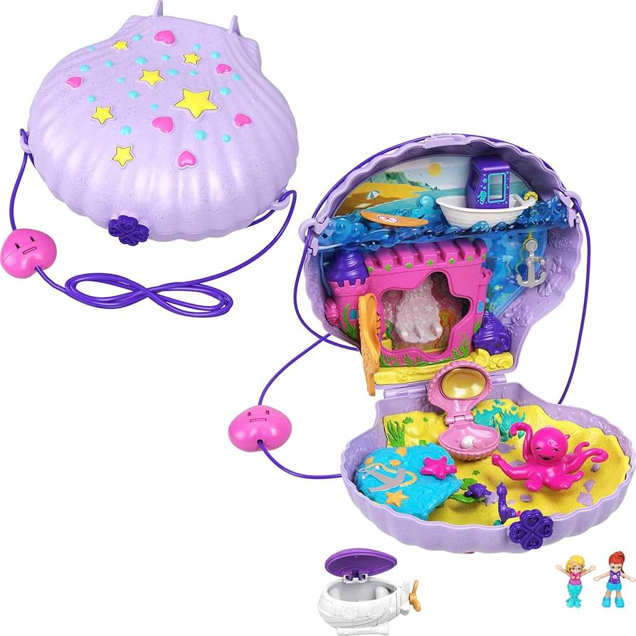 Amazon.com: Polly Pocket Tiny Power Seashell Purse Compact